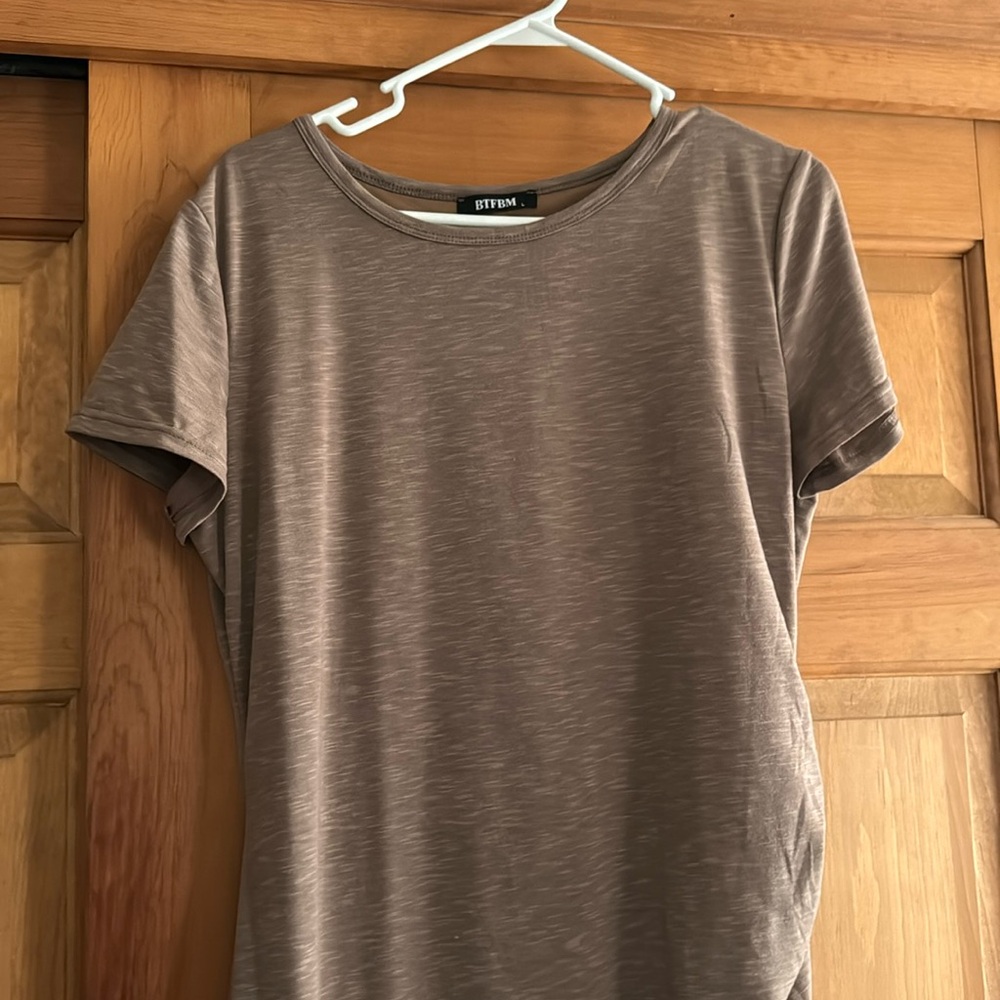 Brown fitted dress